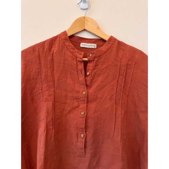 Mudo Collection Rustic Terracota Blouse Dress Size 8 - Picture 2 of 3